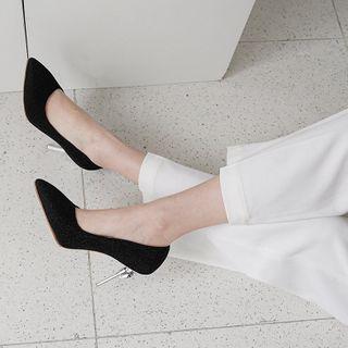 Glitter Pointy-toe Stiletto Heel Pumps