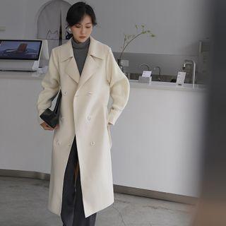 Faux Leather Paneled Coat