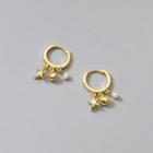 Star Shell Faux Pearl Sterling Silver Fringed Earring