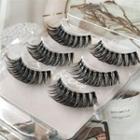 Set Of 3: False Eyelashes (df12) Black - One Size