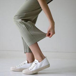 Pleat-hem Jogger Pants