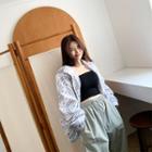 High-neck Patterned Jacket