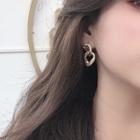 Asymmetrical Alloy Stud Earring 1 Pair - Gold - One Size