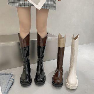 Two-tone Tall Boots