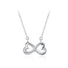 Simple Bow Necklace Silver - One Size