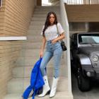 Padded-shoulder Laced T-shirt