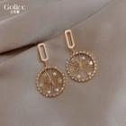 Faux Crystal Dream Catcher Dangle Earring 1 Pair - Gold - One Size