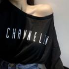 Loose-fit Boatneck Dolman T-shirt