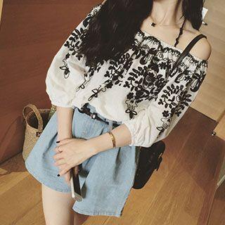 Embroidered Peasant Blouse
