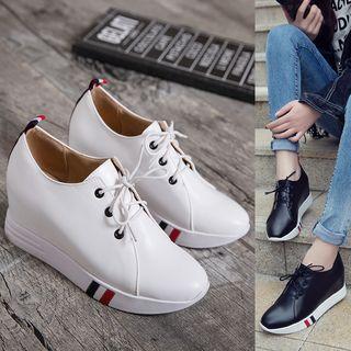 Lace Up Hidden Wedge Shoes