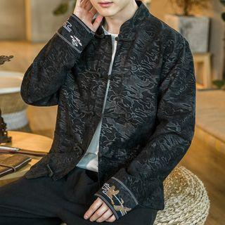 Frog-button Jacquard Shirt