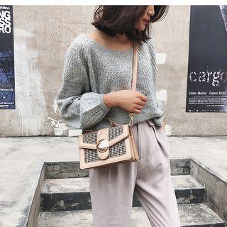 Checker Panel Disc-lock Handbag