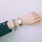Set: Alloy Bracelet Watch + Daisy Bracelet