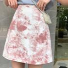 Mini A-line Tie-dyed Skirt