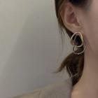 Alloy Drop Earring 1 Pair - Earrings - Metal - Oval - Back - Silver - One Size