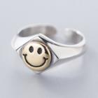 925 Sterling Silver Smiley Open Ring Ring - S925 Silver - One Size