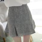 Flared Textured Mini Skirt