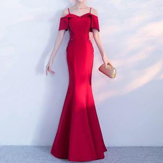 Open Shoulder Mermaid Evening Dress