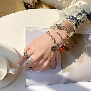 Smiley Face Disc Bracelet