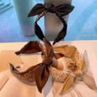 Bow Flower Print Headband