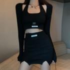 Halter Neck Top / Jacket / Mini Fitted Skirt
