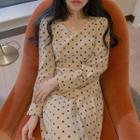 Polka Dot Corduroy Dress