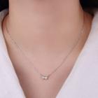 Bow Necklace 1 Pc - Silver - One Size