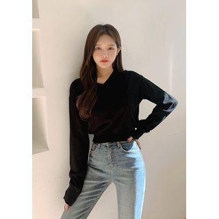 V-neck Crop Lightweight Sweater