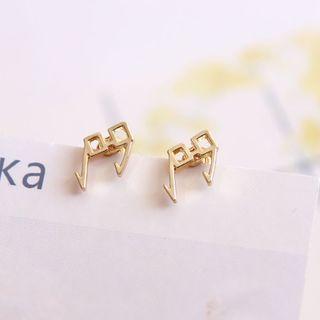 Alloy Mini Eyeglasses Earring 1 Pair - As Shown In Figure - One Size