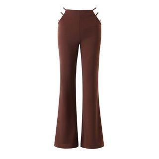 High Waist Cut Out Bell Bottom Pants