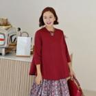 Set Of 2: 3/4-sleeve A-line T-shirt