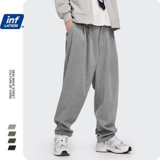 Corduroy Straight-cut Loose Pants