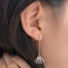 Bar Drop Earring 1 Pair - With Back Stopper - Silver - One Size