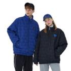 Couple Matching Heart Print Zip-up Jacket
