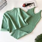 Set: Knit Jumper Dress + Long-sleeve Sweater