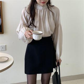 Shirred Blouse Almond - One Size