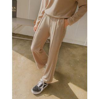 Seam-trim Knit Boot-cut Pants