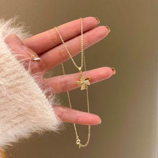 Windmill Rhinestone Alloy Earring