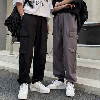 Couple Matching Plain Cargo Jogger