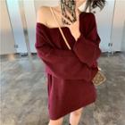 Oversize Sweater Dark Red - One Size