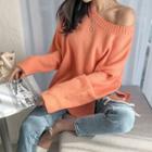 Dip-back Colored Sweater