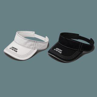 Lettering Embroidered Sun Visor