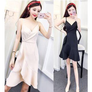 Spaghetti Strap A-line Chiffon Dress