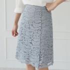 Slit-front Laced Skirt