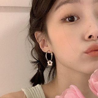 Flower Alloy Dangle Earring 1 Pr - Silver - One Size