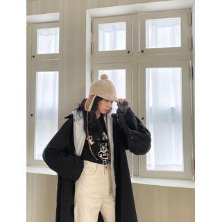 Plus Size Woolen Mac Coat With Sash