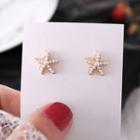925 Sterling Silver Faux Pearl Starfish Earring