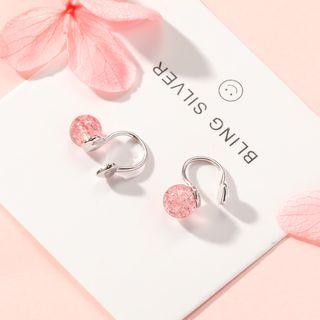 925 Sterling Silver Crystal Ear Cuff