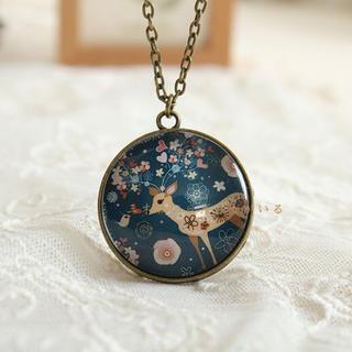 Deer Print Necklace