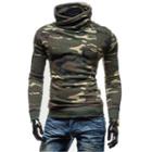 Camouflage Stand Collar Pullover